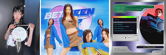 출처 : 인스타그램 @official.newjeans, 트와이스 뮤직비디오, @woozico0914