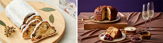 (왼쪽부터) ‘리치몬드 과자점’의 슈톨렌, ‘피아스코나로’의 파네토네 / 출처 : 마켓컬리