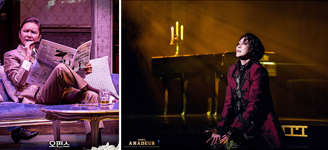 (왼쪽부터) ＜오펀스＞의 배우 추상미, ＜아마데우스＞의 배우 차지연 / 출처 : (주)레드앤블루, PAGE1