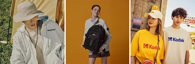 (왼쪽부터) 출처 : 디스커버리 익스페디션, 내셔널지오그래픽 어패럴, 코닥 어패럴