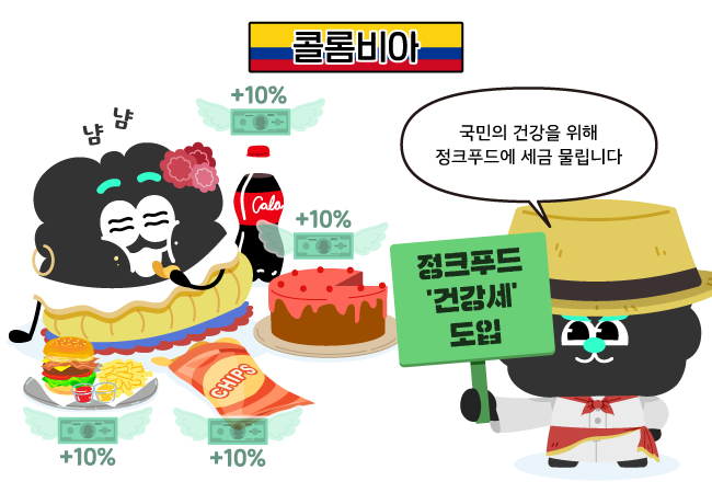 정크푸드에 건강세 도입한 콜롬비아